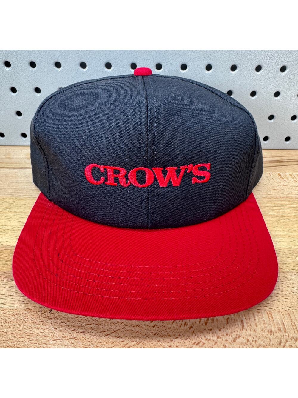 Vintage Crow's Hybrids Seed K-Products Snapback Navy Red Cap Hat EUC Farming